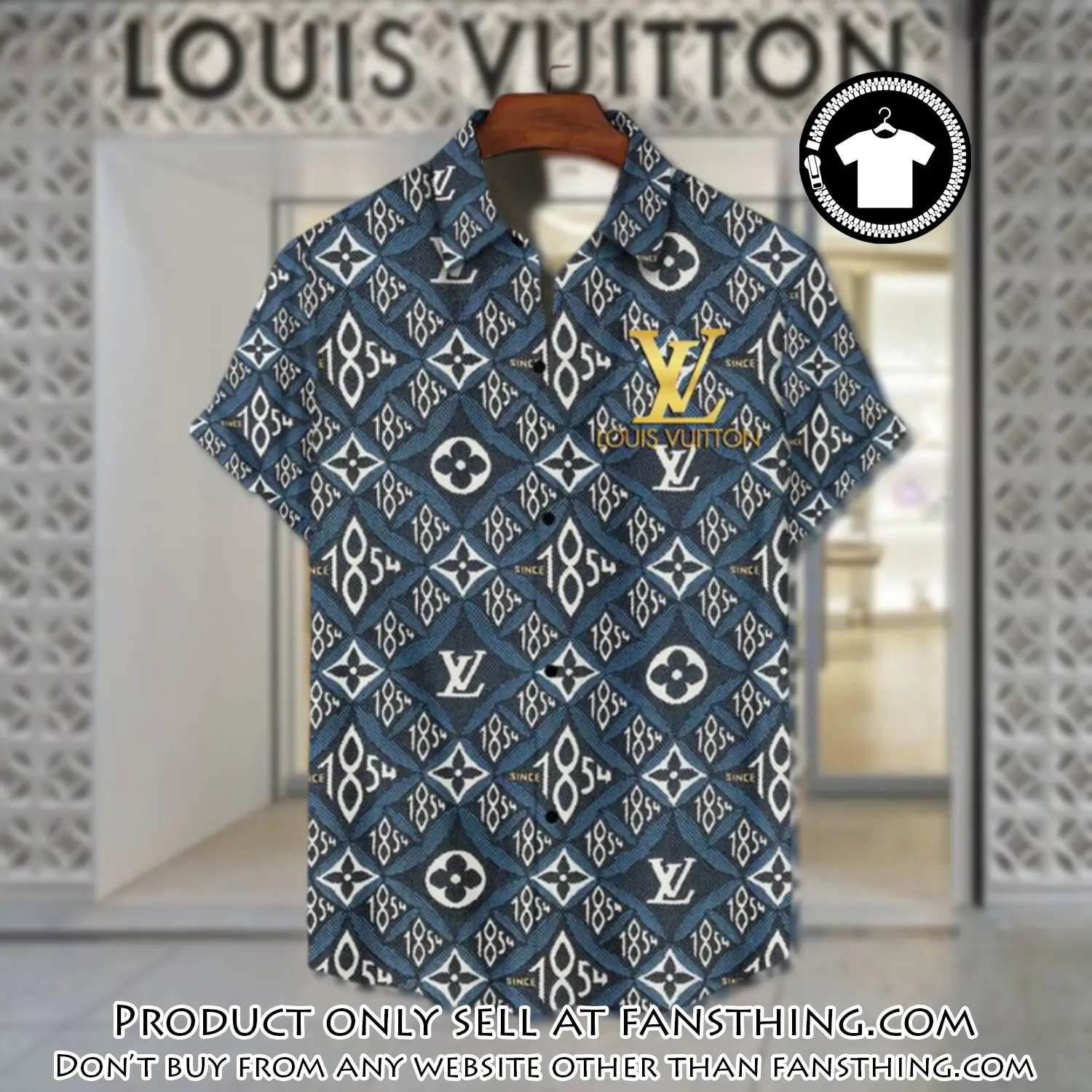 Lv louis vuitton luxury hawaiian shirt & short set lhs1194 fst5154362
